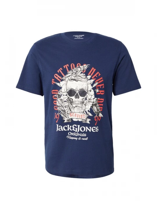 Foto van product JACK & JONES Shirt 'JORSHAPE' navy / bloedrood / wit