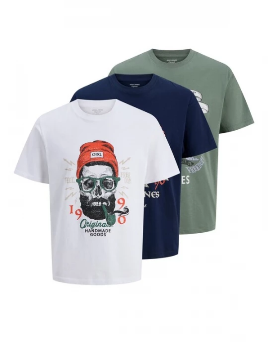 Foto van product JACK & JONES Shirt 'JORSHAPE' navy / jade groen / bloedrood / wit