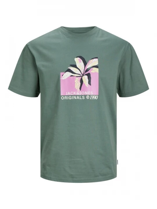 Foto van product JACK & JONES Shirt 'JORTAMPA AOP BRANDING TEE' groen