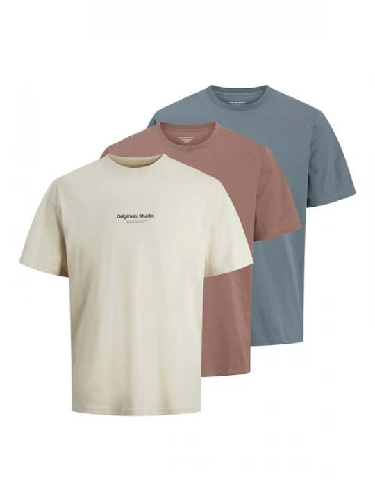Foto van product JACK & JONES Shirt 'JORVESTERBRO' saffier / bruin / zwart / offwhite