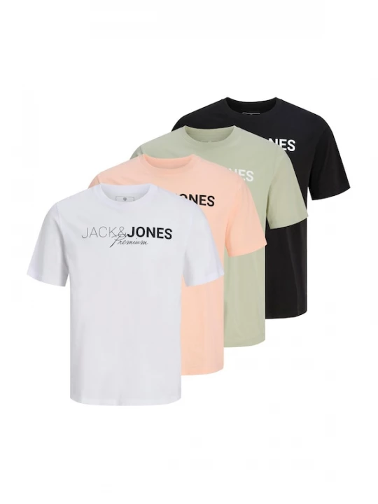 Foto van product JACK & JONES Shirt 'JPRBLANEO' pastelgroen / abrikoos / zwart / wit