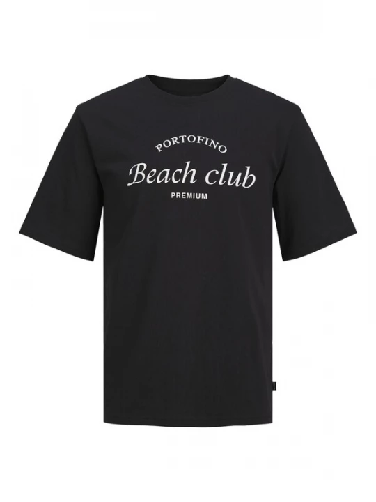 Foto van product JACK & JONES Shirt 'JPRBLAOcean Club' zwart / wit