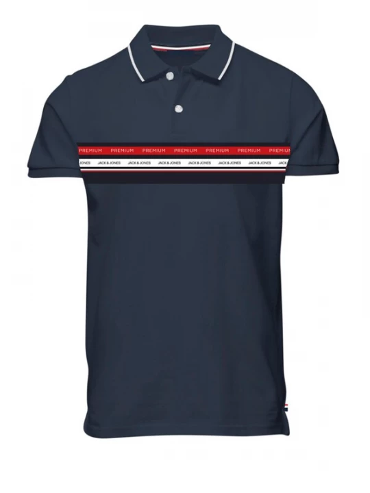 Foto van product JACK & JONES Shirt 'JPRBLUWillow' nachtblauw / rood / zwart / wit
