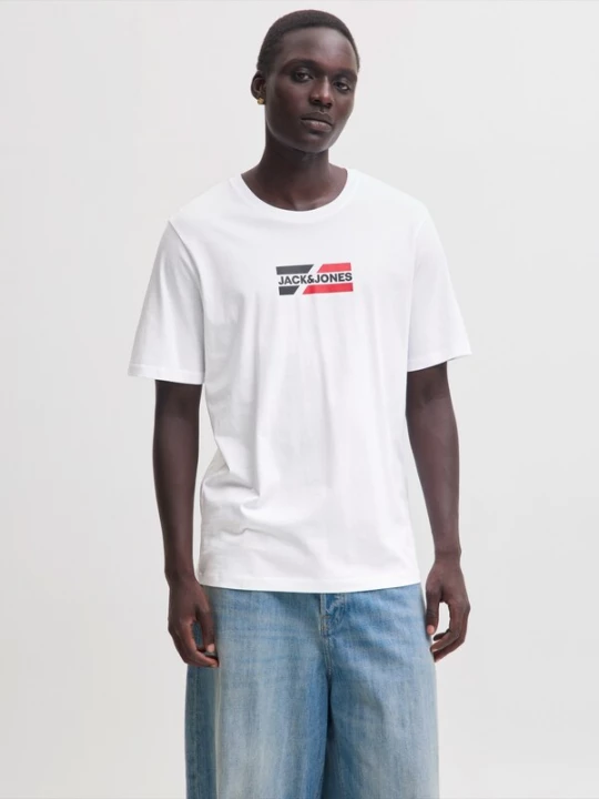 Foto van product JACK & JONES Shirt 'JWHCorp' rood / zwart / wit