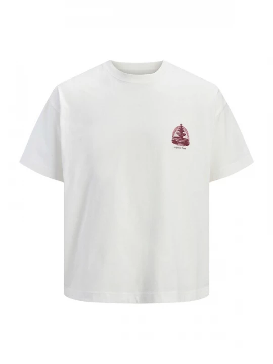 Foto van product JACK & JONES Shirt 'JWHMaine' wijnrood / wit
