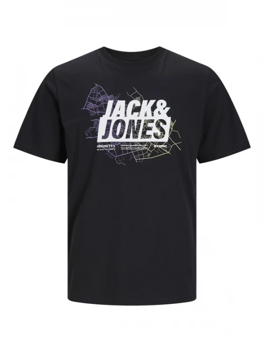 Foto van product JACK & JONES Shirt 'Map' zwart