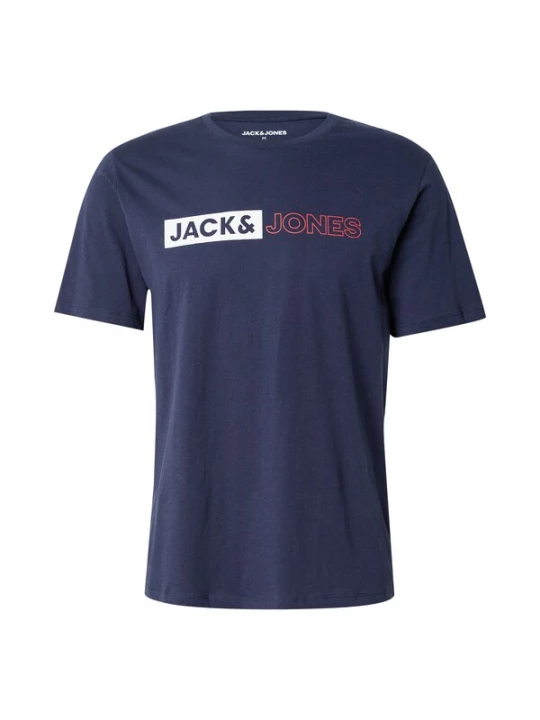 Foto van product JACK & JONES Shirt marine / donkerrood / wit