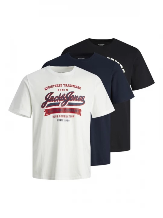 Foto van product JACK & JONES Shirt navy / wijnrood / zwart / wit
