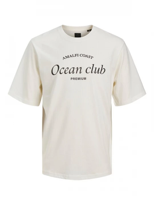 Foto van product JACK & JONES Shirt 'Ocean Club' crème / zwart