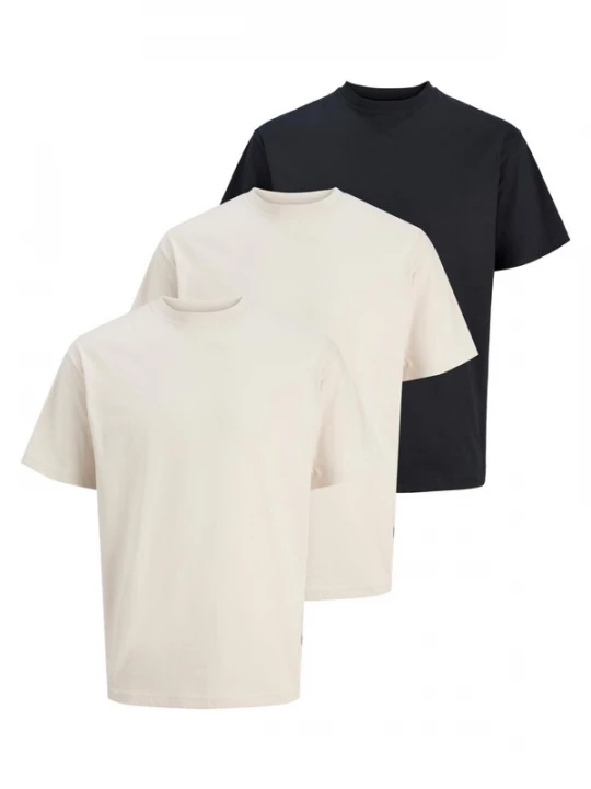 Foto van product JACK & JONES Shirt 'Organic Relaxed' beige / zwart