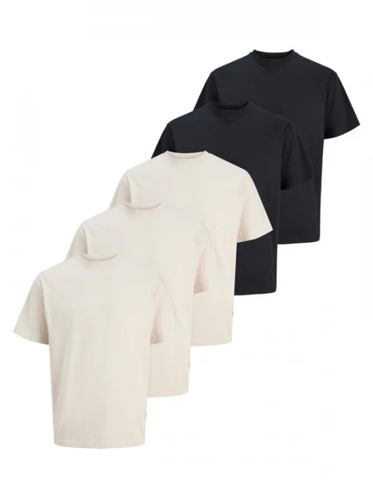 Foto van product JACK & JONES Shirt 'Organic Relaxed' beige / zwart