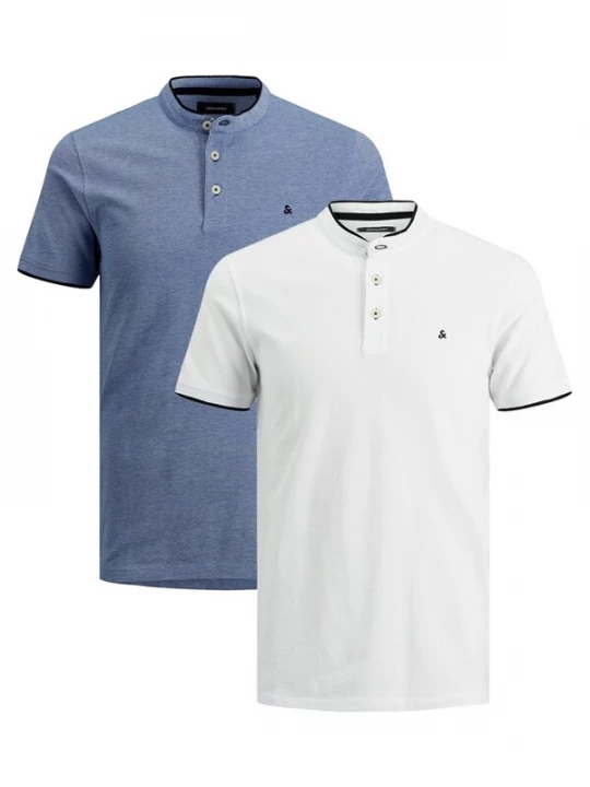Foto van product JACK & JONES Shirt 'Paulos Mao' blauw gemêleerd