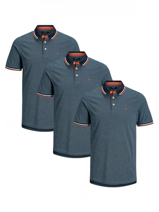 Foto van product JACK & JONES Shirt 'Paulos - Slim Fit' blauw gemêleerd