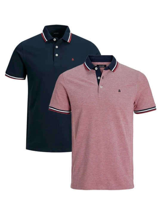 Foto van product JACK & JONES Shirt 'Paulos - Slim Fit' rood gemêleerd