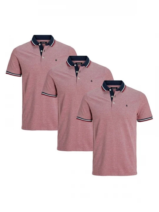 Foto van product JACK & JONES Shirt 'Paulos - Slim Fit' rood gemêleerd
