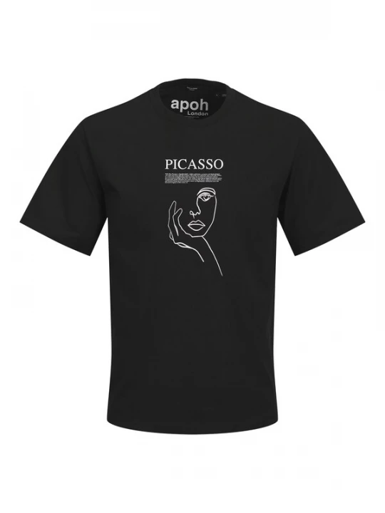 Foto van product JACK & JONES Shirt 'Picasso' zwart / wit