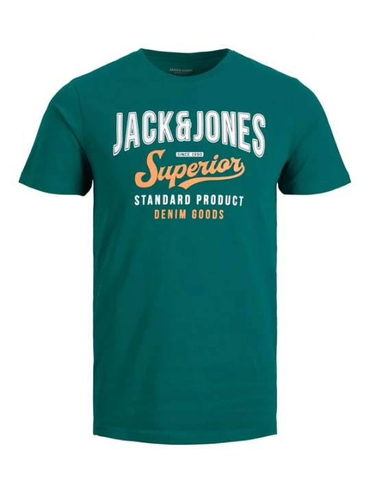 Foto van product JACK & JONES Shirt smaragd / oranje / wit