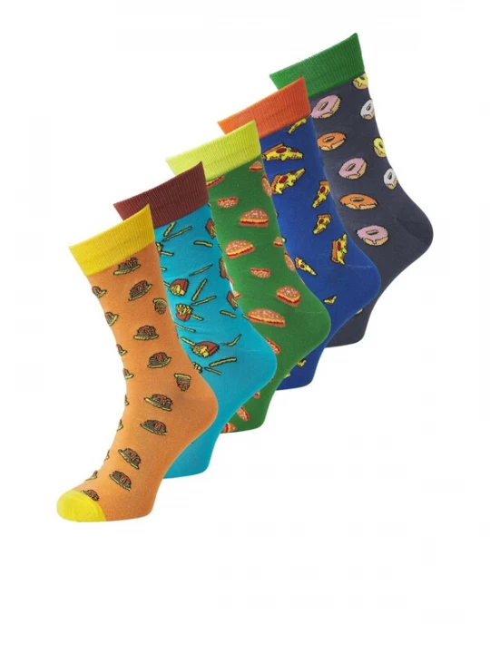 Foto van product JACK & JONES Sokken 'JACJUNKFOOD' blauw / grijs / groen / oranje