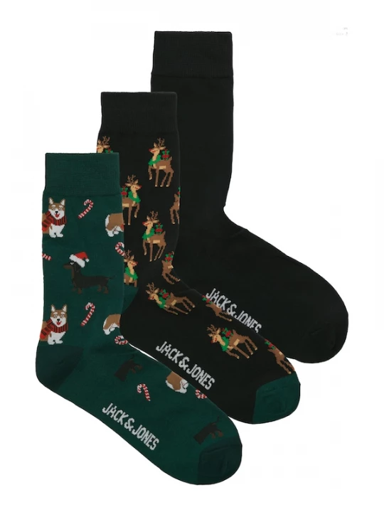 Foto van product JACK & JONES Sokken 'JACXMAS' nachtblauw / karamel / smaragd / wit