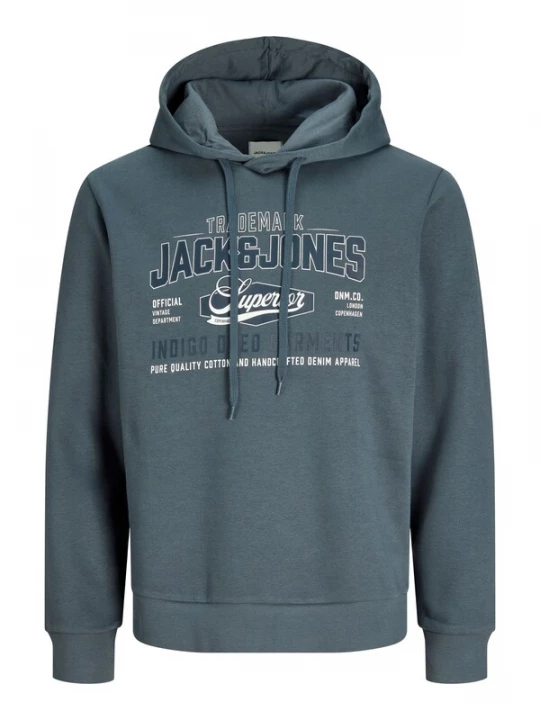 Foto van product JACK & JONES Sweatshirt donkerblauw / basaltgrijs / wit