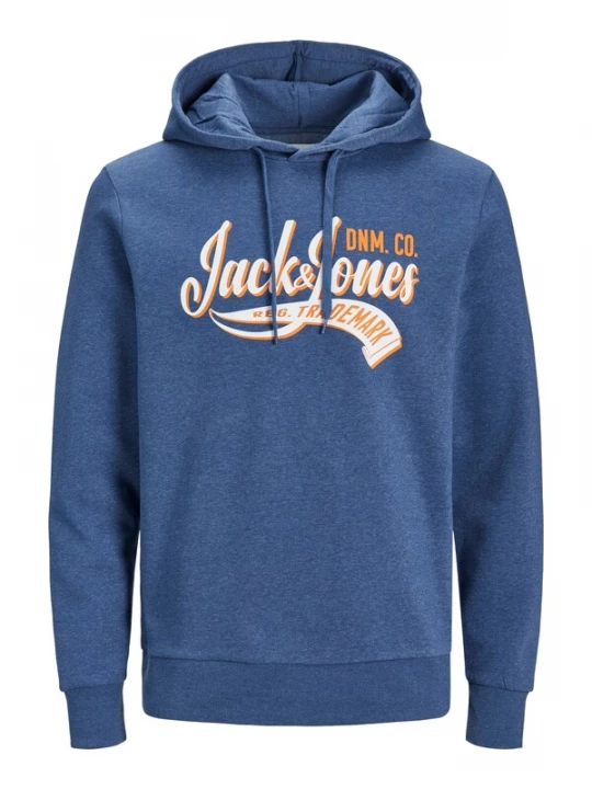 Foto van product JACK & JONES Sweatshirt enziaan / donkeroranje / wit