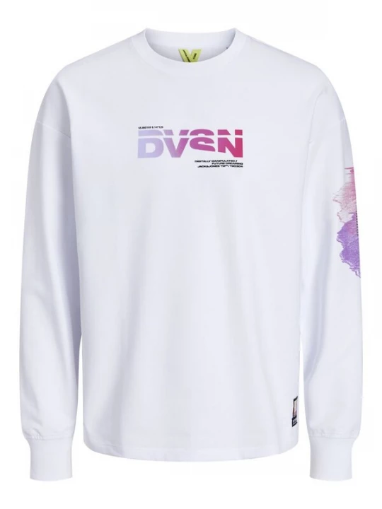 Foto van product JACK & JONES Sweatshirt grijs / lila / pink / wit