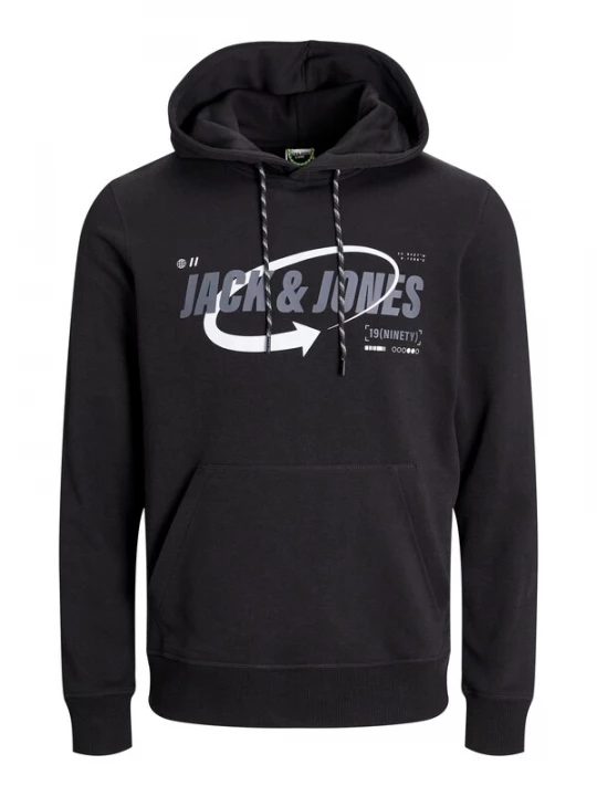 Foto van product JACK & JONES Sweatshirt 'JCOBlack' grijs / zwart / wit