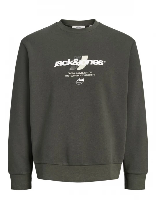 Foto van product JACK & JONES Sweatshirt 'JCOCLUB BRANDING' aardetinten / wit / offwhite