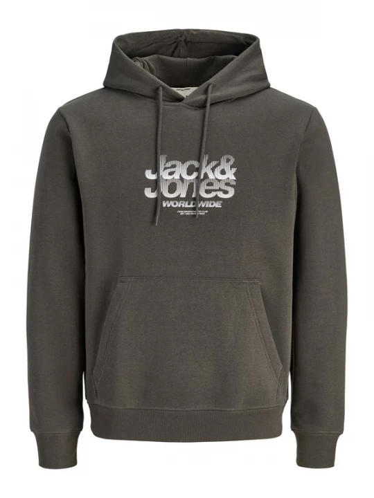 Foto van product JACK & JONES Sweatshirt 'JCOECHO' aardetinten / wit gemêleerd