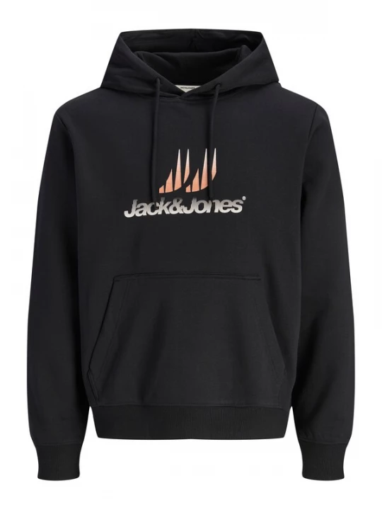 Foto van product JACK & JONES Sweatshirt 'JCOECHO' abrikoos / zwart / wit
