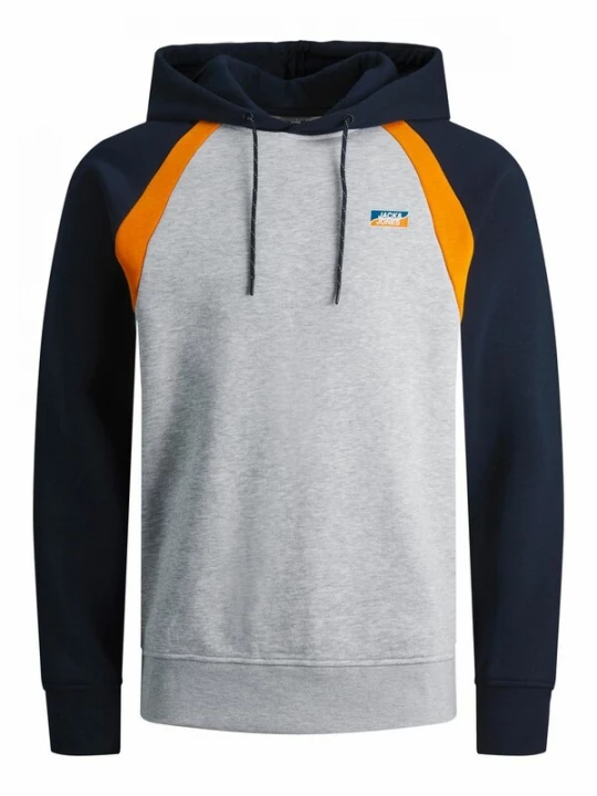Foto van product JACK & JONES Sweatshirt 'JCOFly' nachtblauw / grijs gemêleerd / oranje