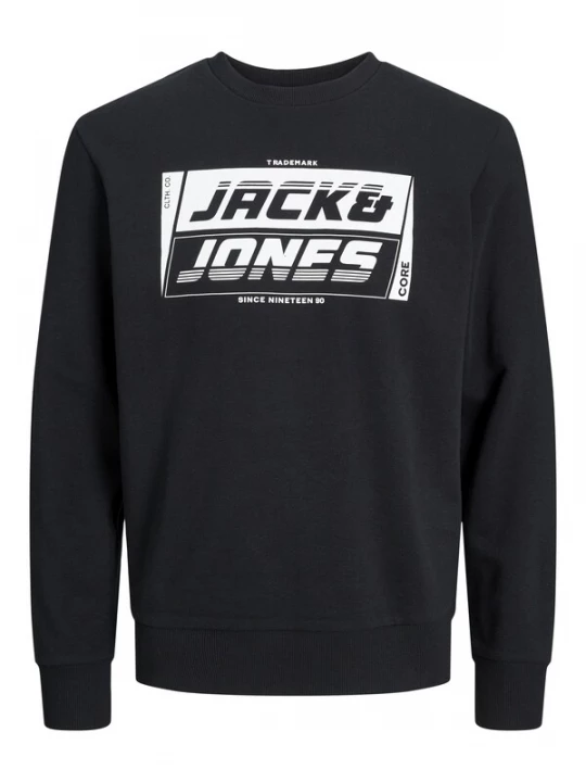 Foto van product JACK & JONES Sweatshirt 'JCONight' zwart / wit