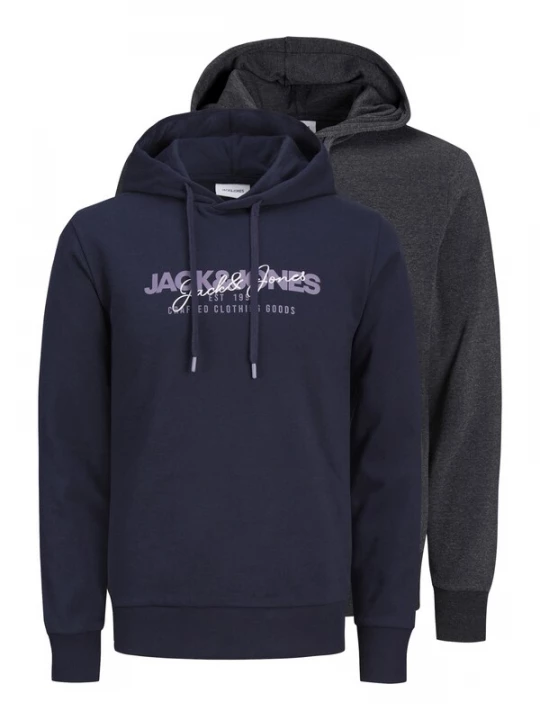Foto van product JACK & JONES Sweatshirt 'JJAlvis' blauw / grijs gemêleerd / lila / wit
