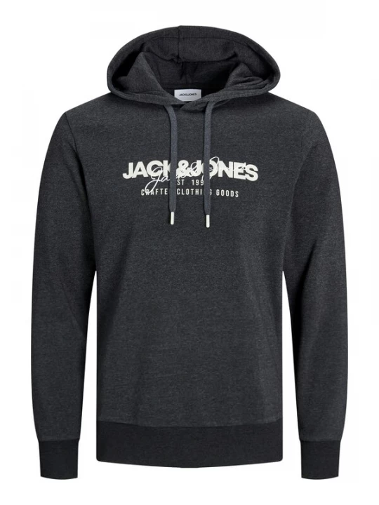 Foto van product JACK & JONES Sweatshirt 'JJAlvis' zwart gemêleerd / wit