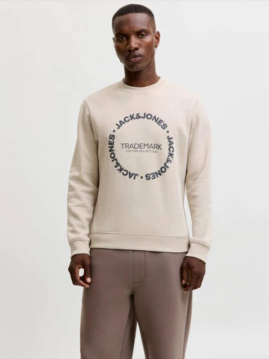 Foto van product JACK & JONES Sweatshirt 'JJBENSON' beige / antraciet
