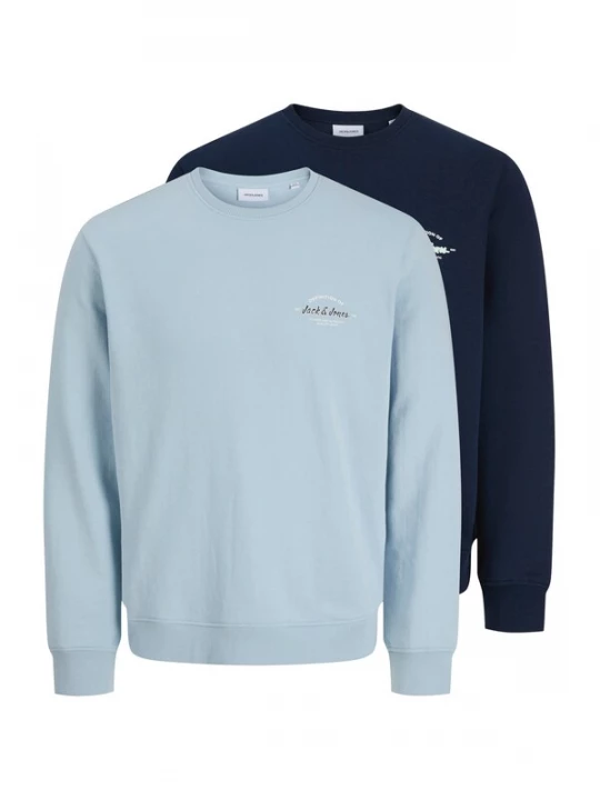 Foto van product JACK & JONES Sweatshirt 'JJBRANDON' marine / lichtblauw / wit