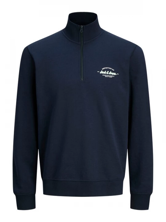 Foto van product JACK & JONES Sweatshirt 'JJBrandon' navy / mintgroen / wit
