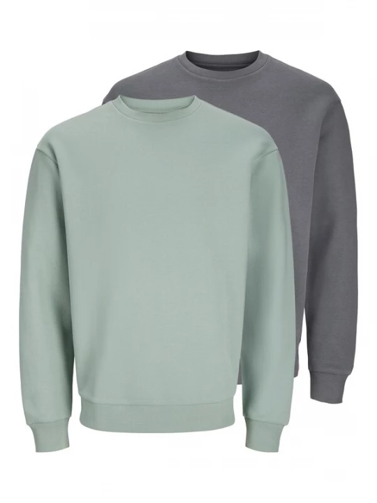 Foto van product JACK & JONES Sweatshirt 'JJEBRADLEY' donkergrijs / mintgroen