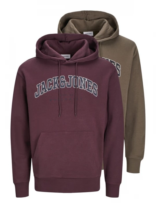 Foto van product JACK & JONES Sweatshirt 'JJECaleb' groen / bordeaux / zwart / wit
