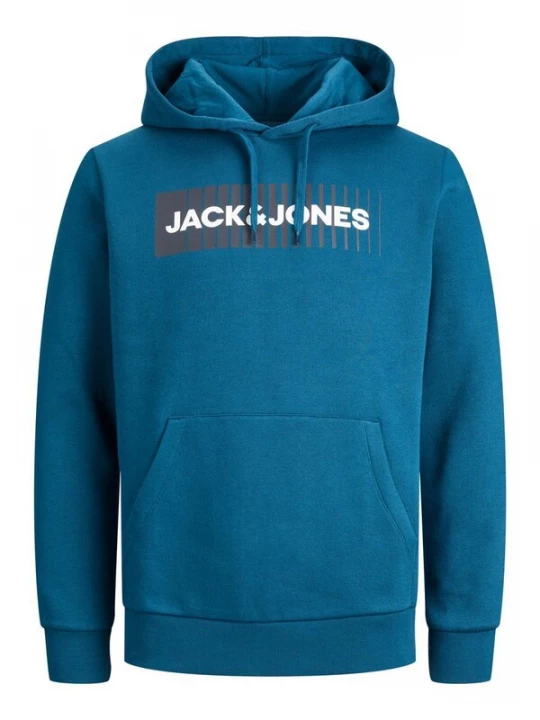 Foto van product JACK & JONES Sweatshirt 'JJECorp' cyaan blauw / grijs / wit
