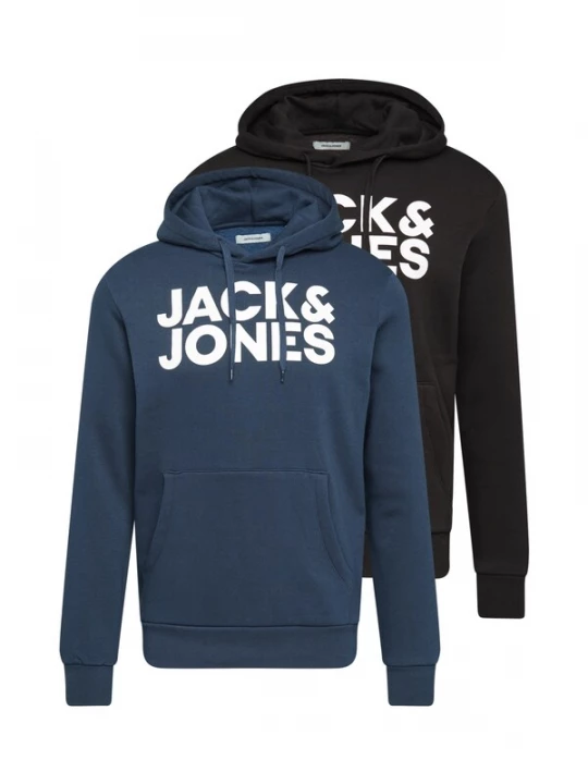 Foto van product JACK & JONES Sweatshirt 'JJECorp' navy / zwart / wit
