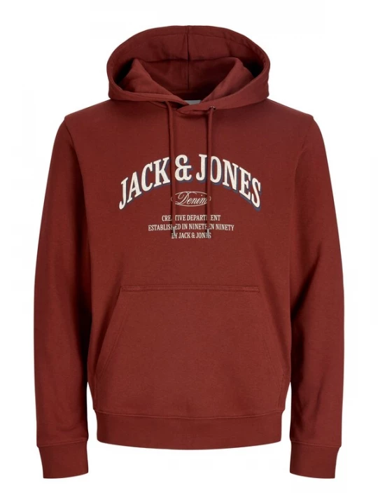 Foto van product JACK & JONES Sweatshirt 'JJEDenver' saffier / donkerrood / wit