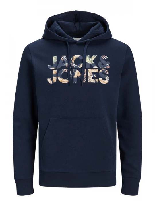 Foto van product JACK & JONES Sweatshirt 'JJEJeff' navy / groen / abrikoos / wit