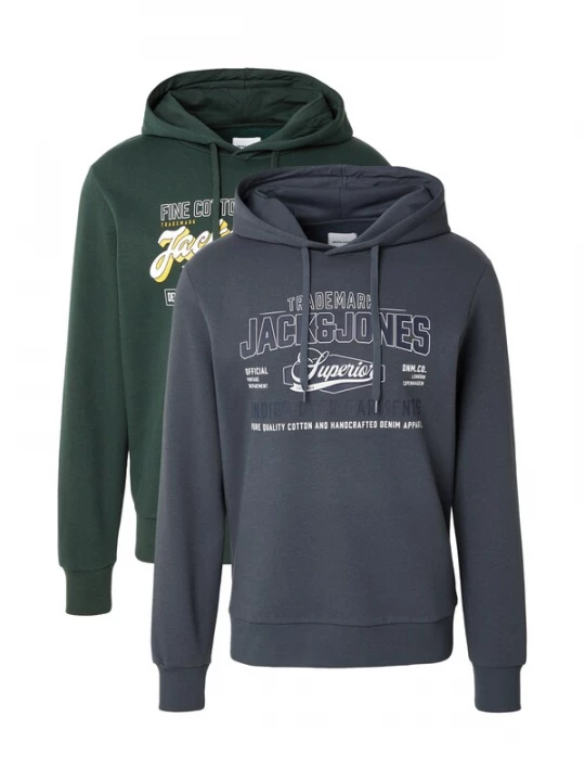 Foto van product JACK & JONES Sweatshirt 'JJELOGO' geel / donkergrijs / donkergroen / wit