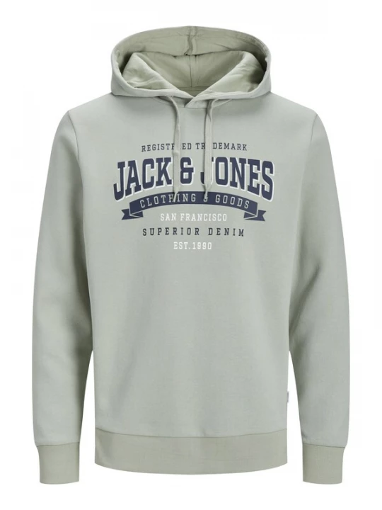 Foto van product JACK & JONES Sweatshirt 'JJELogo' navy / pastelgroen / wit