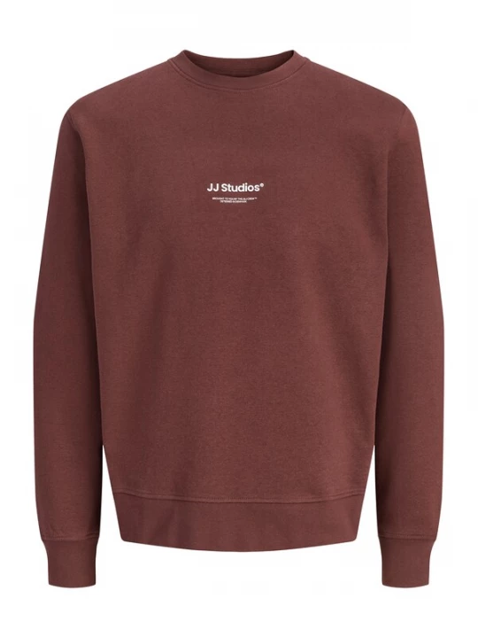 Foto van product JACK & JONES Sweatshirt 'JJESoho' chocoladebruin / wit