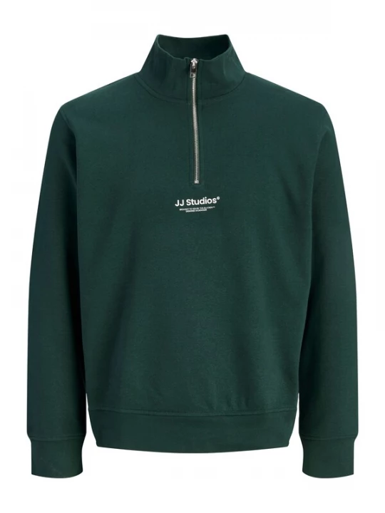 Foto van product JACK & JONES Sweatshirt 'JJESoho' donkergroen / wit