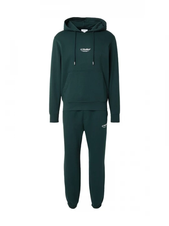 Foto van product JACK & JONES Sweatshirt 'JJESOHO' donkergroen / wit
