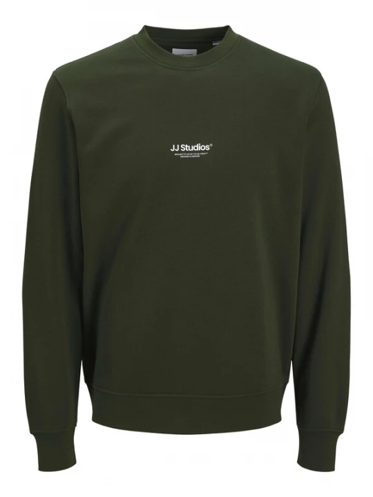 Foto van product JACK & JONES Sweatshirt 'JJESOHO' donkergroen / wit