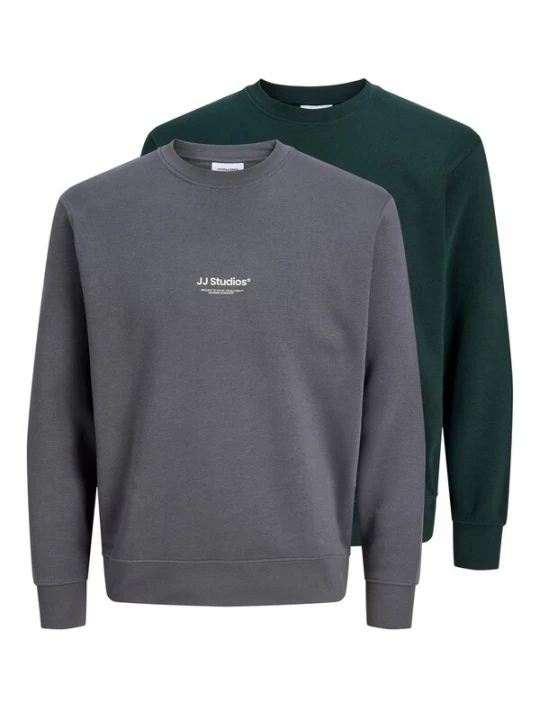 Foto van product JACK & JONES Sweatshirt 'JJESOHO' grijs / spar / wit
